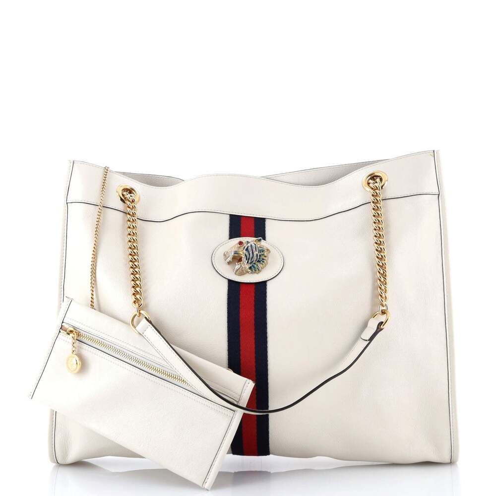 Gucci Rajah Chain Tote Leather Large #227466G15B - Picture 2 of 9